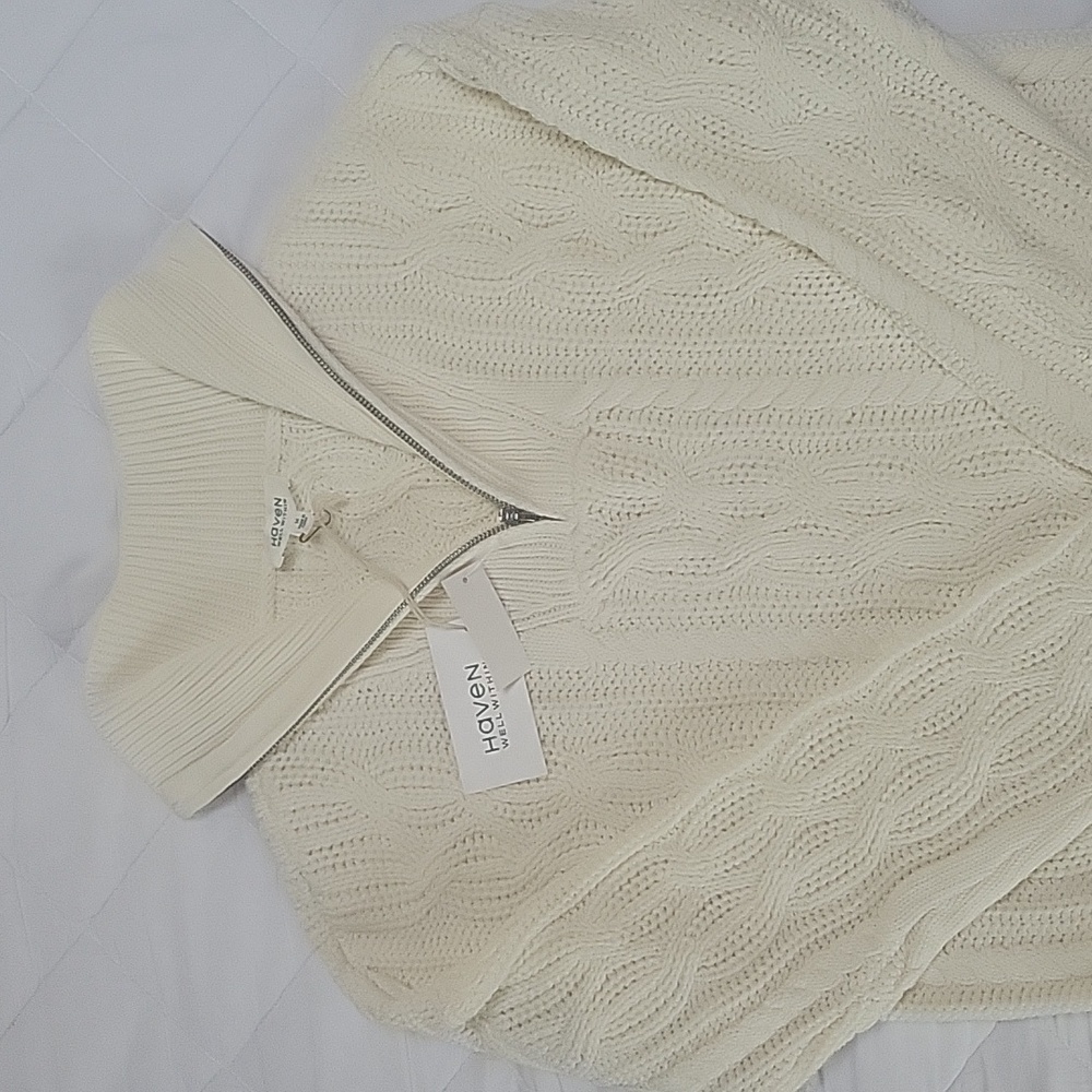 LAST CALL Beautiful Holiday Gift -Brand New Haven Well Within cable knit 1/4 zip